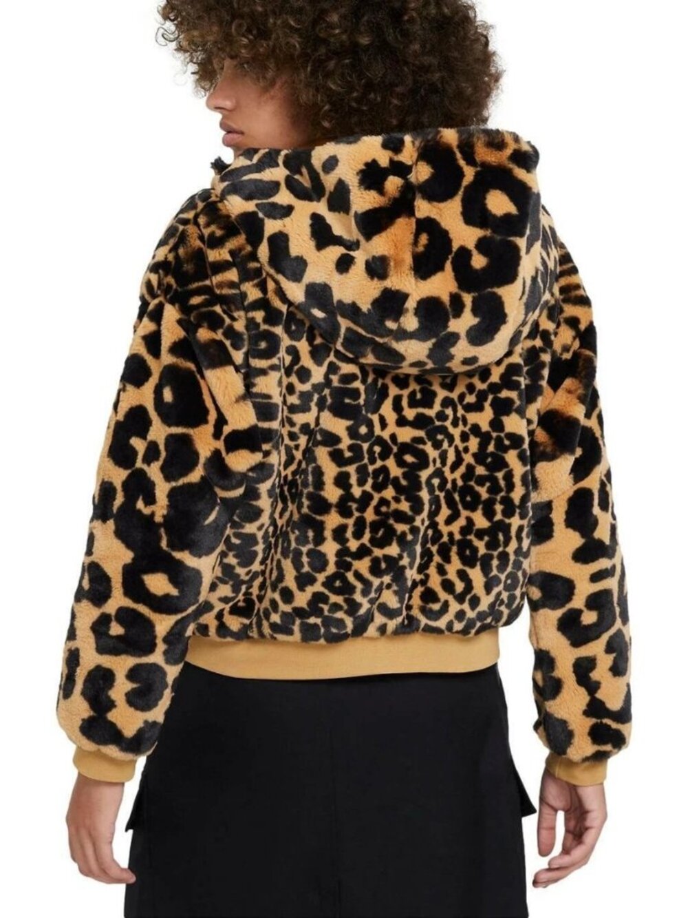 Nike Air Jordan LUXURY Women's 1/2 Zip Faux Jacket Standard Size Animal Print - Picture 3 of 9